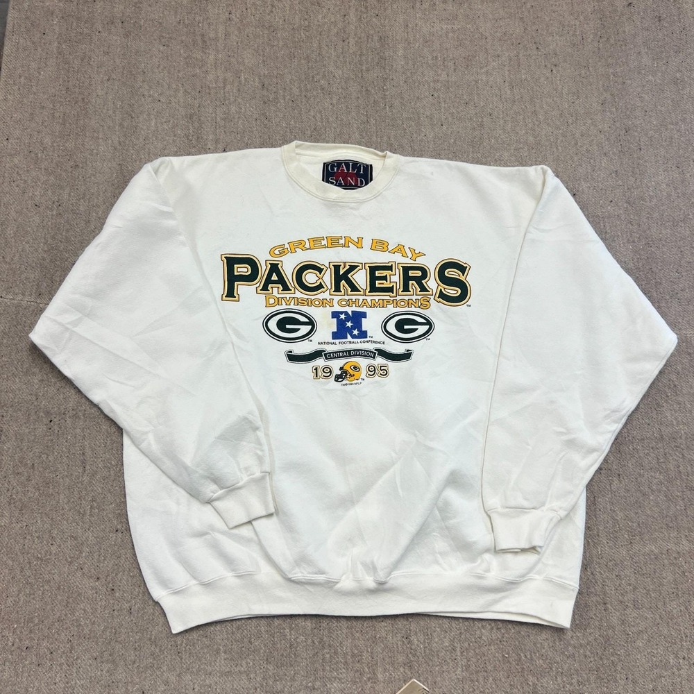 Vintage Green Bay Packers Sweatshirt Mens XXL White 1990s NFL